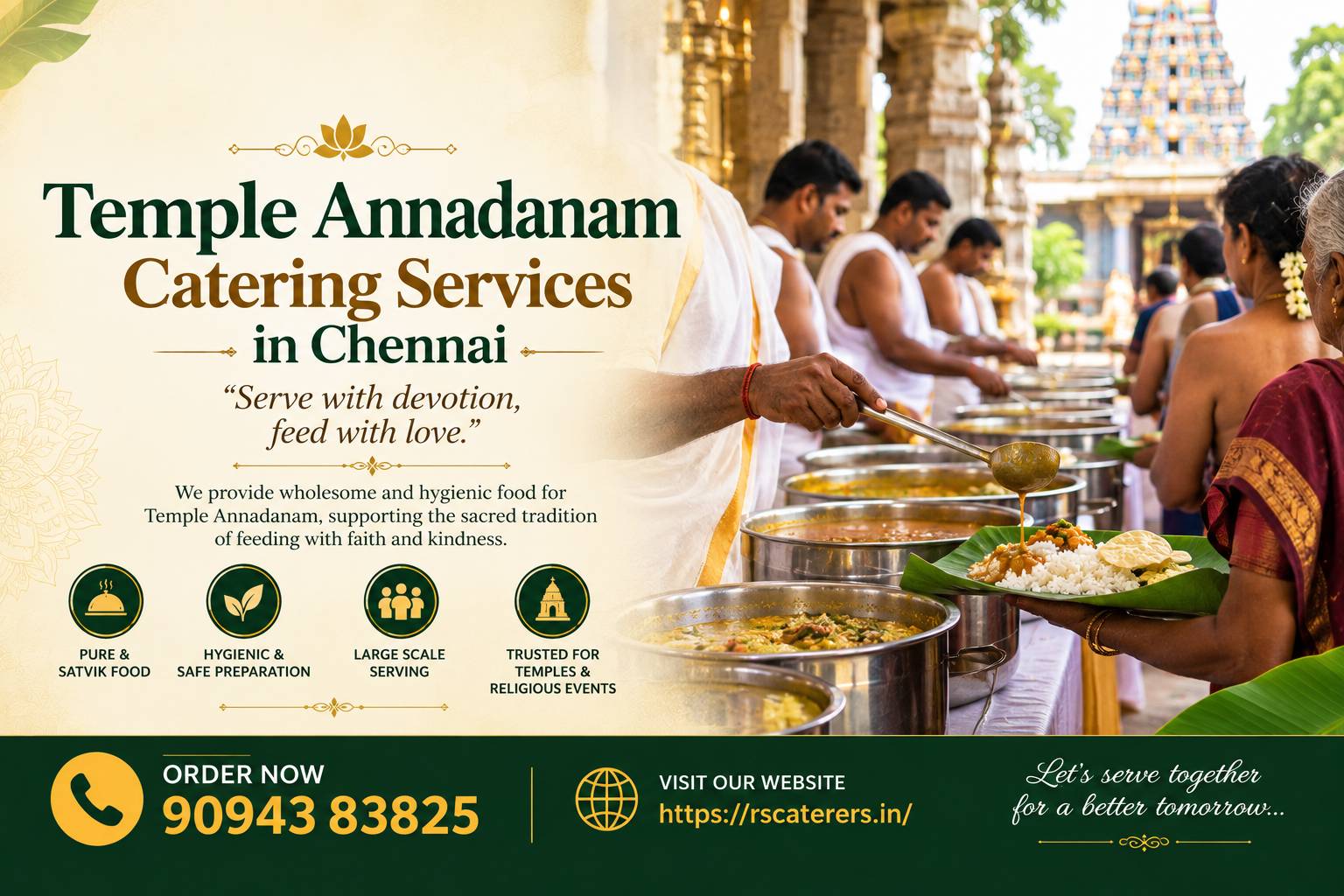 Temple Annadanam Catering Services in Chennai | RS Caterers