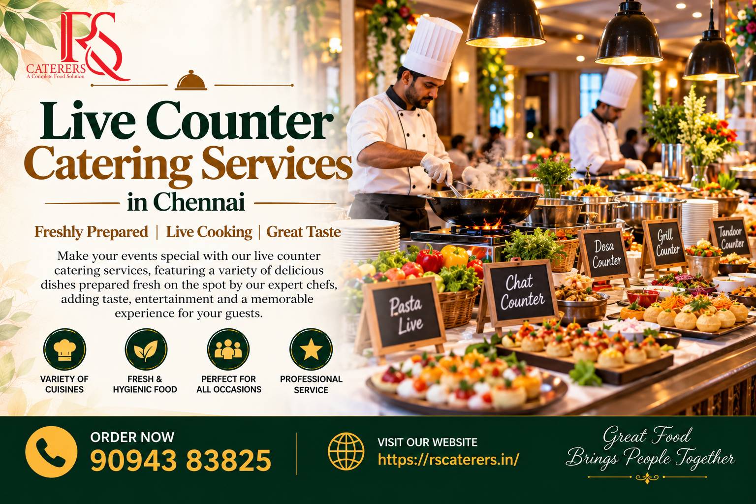 Live Counter Catering Services in Chennai for Interactive Events